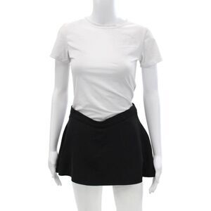 Wayne Womens Back Zip Silk Skort Skirt Black Size 0